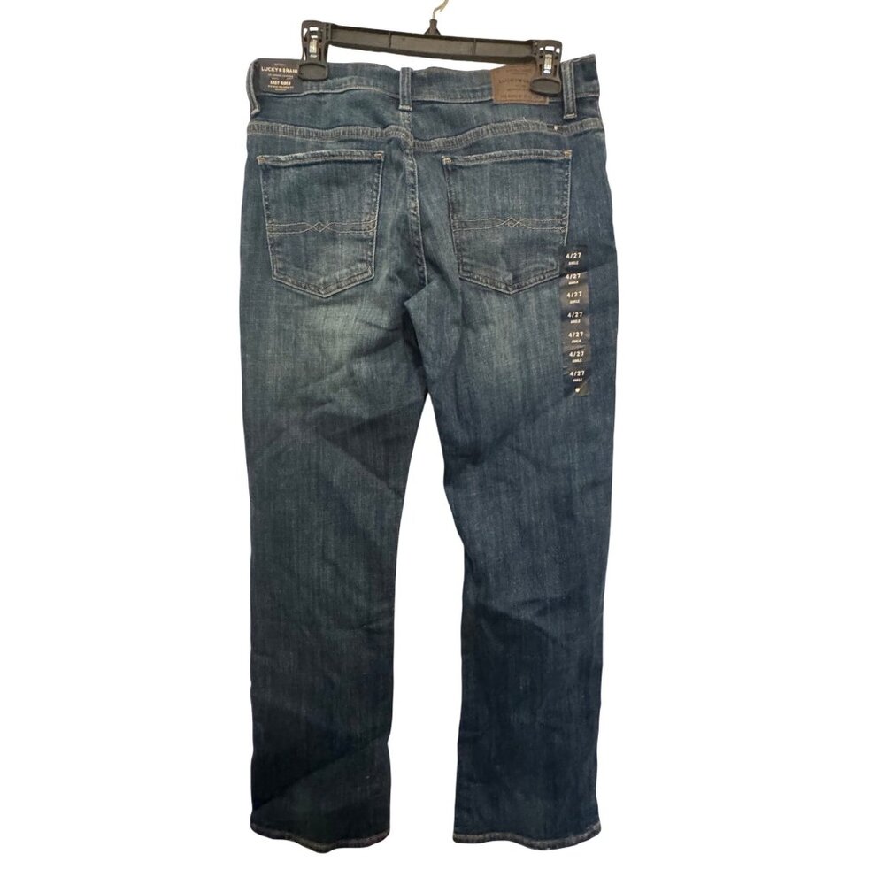 Lucky Brand Easy Rider Mid Rise Relaxed Fit Bootcut Jeans 27 Ankle Tanzanite Den